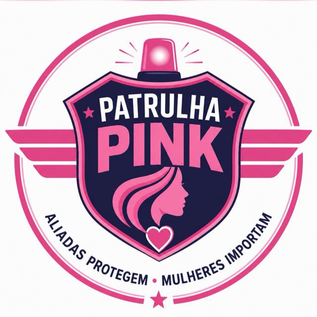 Logo oficial da Patrulha Pink — Aliadas protegem, mulheres importam
